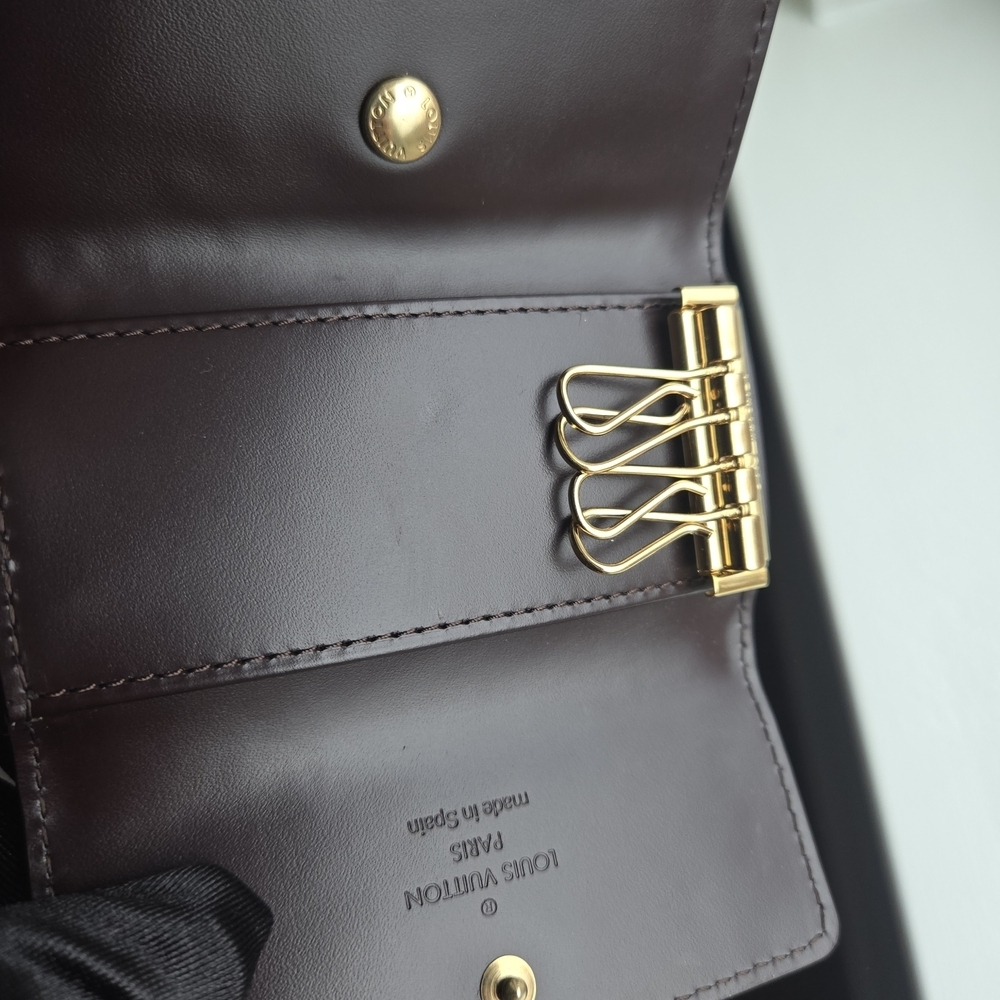 Louis Vuitton Burgundy Brown Leather Key Holder-LIKE NEW - Picture 6 of 16